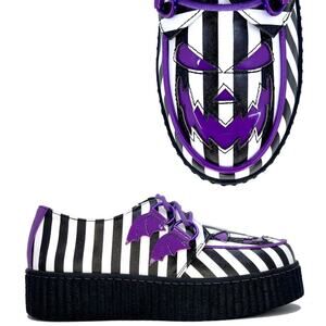 STRANGE CVLT Krypt Creepers Scary Jack Black/White/Purple Whimsigoth Halloween 9